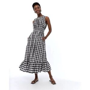 A New Day smocked waist gingham sleeveless maxi dress, sz S